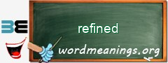 WordMeaning blackboard for refined